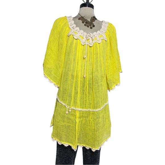 *NEW* COVER UP Beach Yellow One Size - Picture 4 of 16